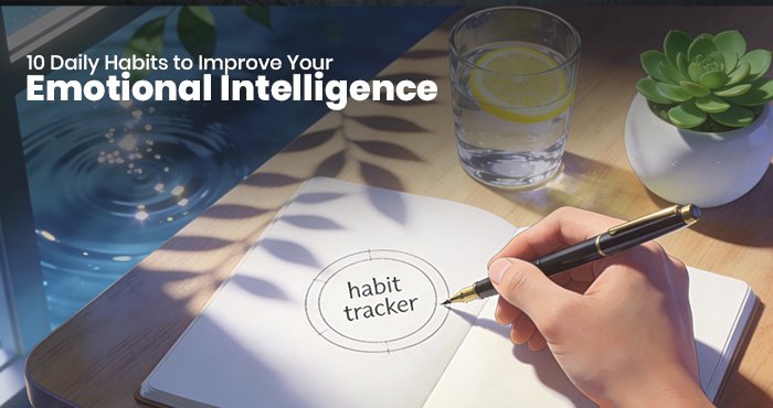 A person journaling in the morning as part of their daily habits to improve emotional intelligence and self-awareness